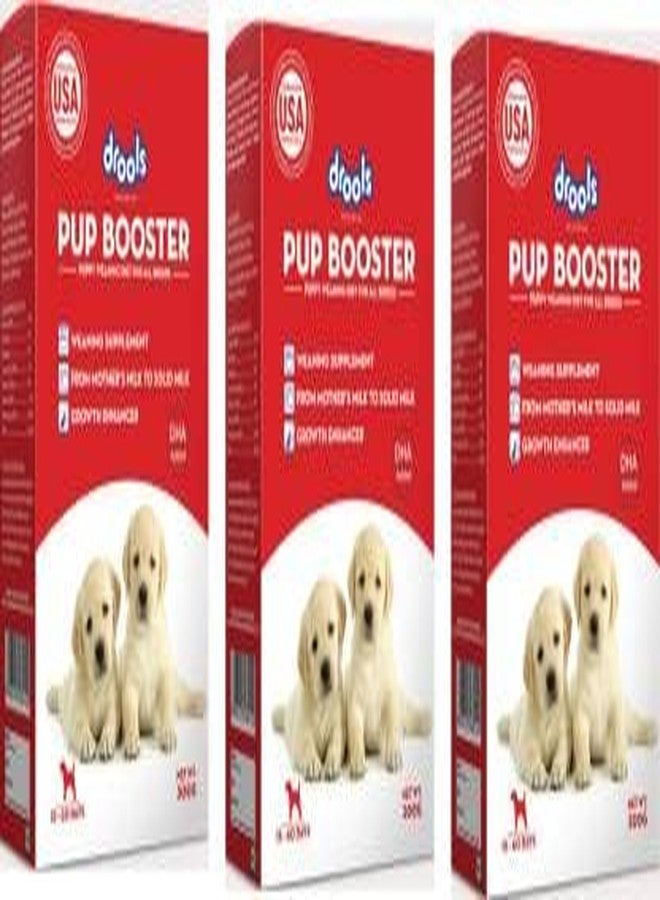 Drools Pup Booster - Puppy Weaning Diet for All Breeds 300 Gram Pack of 3 Chicken 1 kg (3x0.33 kg) Dry New Born Dog Food - Image 1